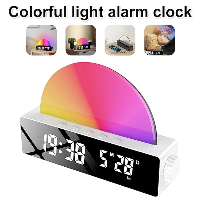 Sunrise Alarm Clock Simulate Sunrise Natural Wake Up Light Alarm Clock