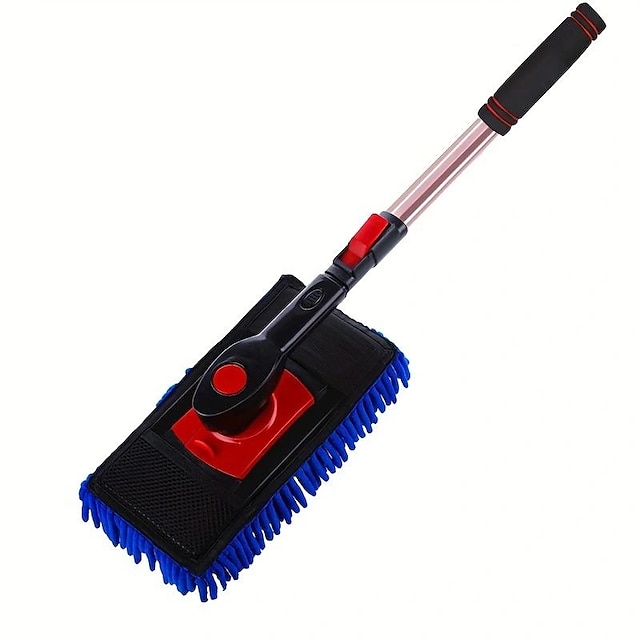  Car Telescoping Long Handle Chenille Broom 360 Degree Rotatable Car Wash Mop Brush Head Towel Kits For Car Cleaning Tools
