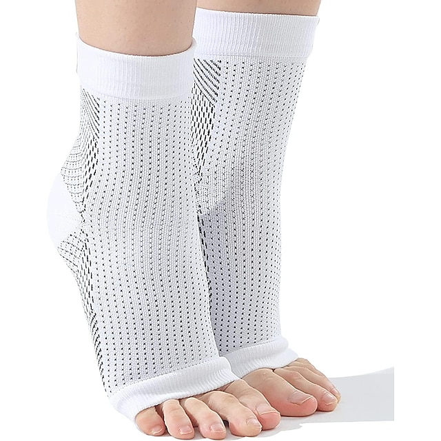  stunor dr.nevropati sokker, berolige sokker for nevropati,dr.nevropati sokker for fot, berolige sokker buestøtte for kvinner menn,ankelstøtte kompresjonsstøtte (liten/middels, hvit)