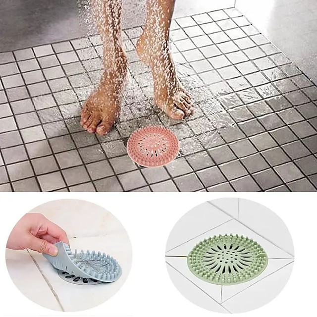  Shower Hair Filter Stopper Anti-blocking Hair Catcher Strainer Sewer Bathroom Floor Drain Cover Kitchen Sink Deodorant Trap Plug