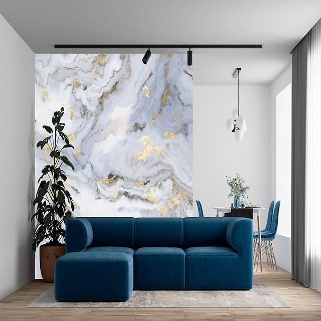 Autocollant Mural 3D Effet Marbre Romy - Déco Adhésif Amovible, Motif Design, Neuf