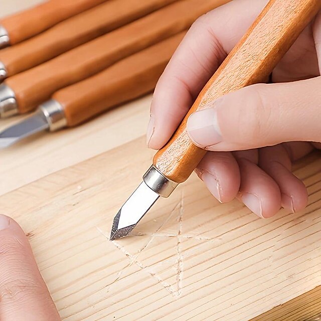 6/10/12pcs Wood Carving Set Wood Carving Tools Sculpting Kit Hand Wood ...