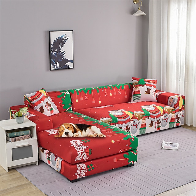 Christmas Couch Covers Sectional Sofa Cover For Dogs Pet, Slipcovers ...