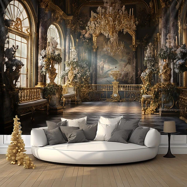 Landscape Castle Hanging Tapestry Wall Art Large Tapestry Mural Decor Photograph Backdrop Blanket Curtain Home Bedroom Living Room Decoration 14