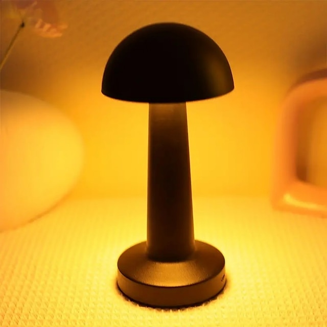  Led bar touch 3 cores recarregável vintage metal haltere lâmpada de mesa quarto criativo cabeceira decoração lâmpada de mesa cogumelo lâmpada de mesa usb