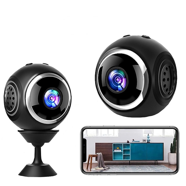  mini trådløst wifi kamera kamera 1080p ip kamera smart hjem sikkerhet ir natt magnetisk mini videokamera overvåking wifi sikkerhetskamera med sikker bevegelsesdeteksjon alarm funksjon infrarød nattsyn