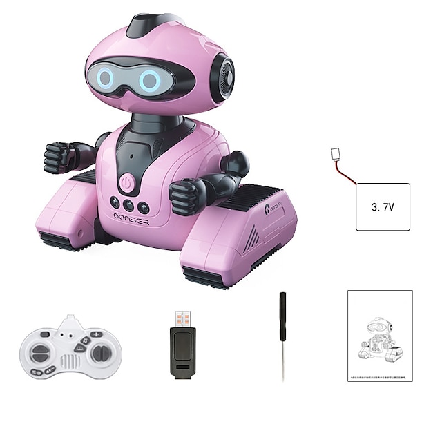  Robot rc, robot eléctrico de control remoto, ciencia y educación interactiva para niños, programación de juguetes, grabación de 360 grados, robot de detección de gestos giratorio en el suelo