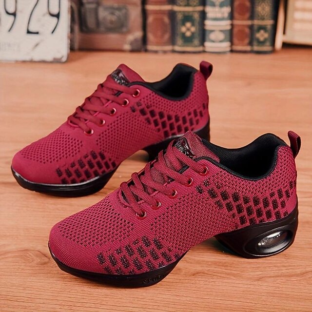 Women's Dance Sneakers Sneakers Outdoor HipHop Square Dance Plus Size