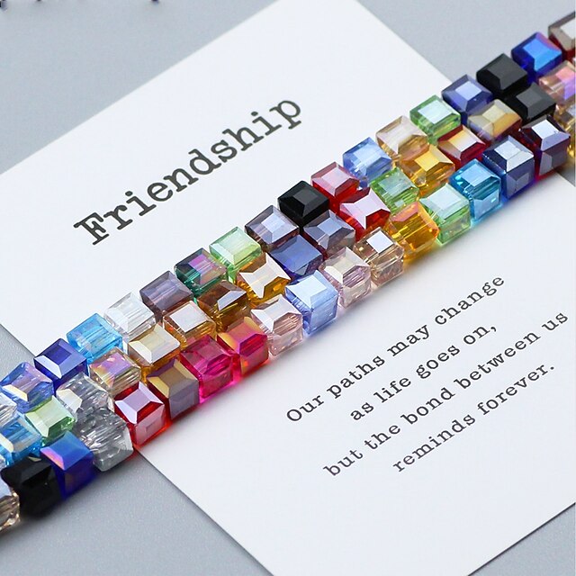 30pcs Cube Square Faceted Czech Crystal Beads Bulk Craft Beads