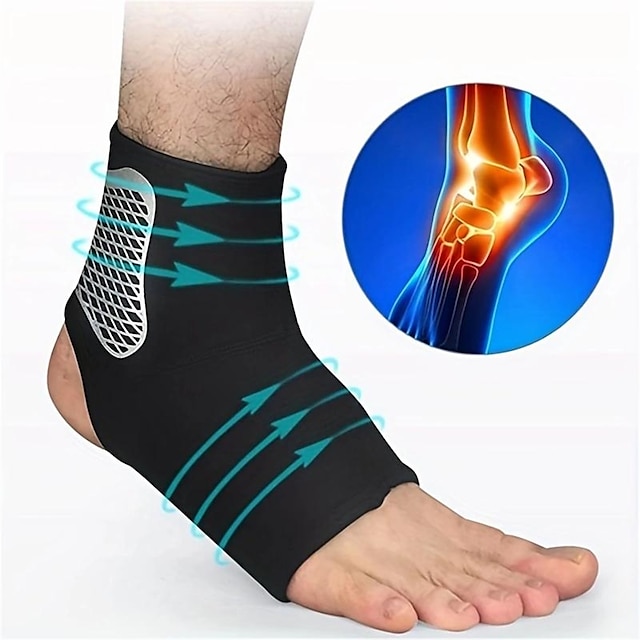  1pc Ankle Brace Sleeves, Breathable Neoprene Anti-Sprain Ankle Support Sleeve, For Basketball Soccer Sports Joint Injuries Recovery Relief Foot Pain Arch Support Ankle Swelling Heel Spurs