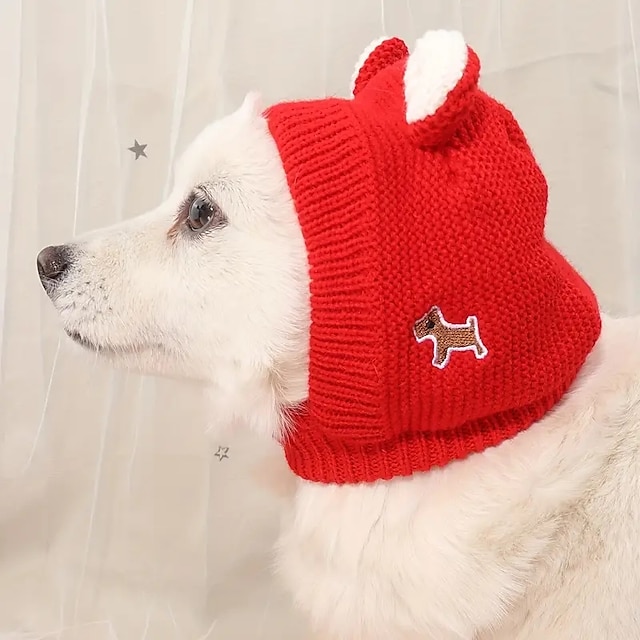  Halten Sie es Ihrem Hund gemütlich & Wärmen Sie sich diesen Winter mit der Rabbitears Fleece-Strickmütze von Pet Headgear!