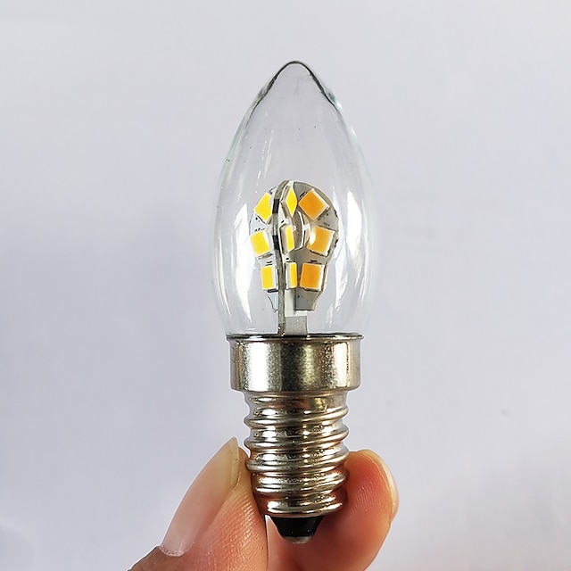  2 W LED-stearinlyspærer 260 lm E14 C35 24 LED Perler SMD 2835 Varm hvid Hvid 85-265 V