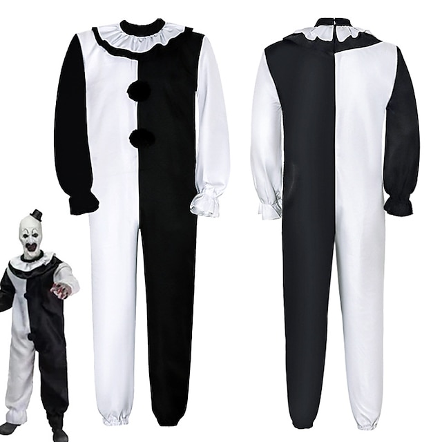  道化師 ハロウィン コスプレ衣装 パーティーコスチューム ワンピース 怖いコスチューム 成人 男性用 女性用 カーニバル マスカレード マルディグラ 性能 パーティー 簡単なハロウィンコスチューム ドレスアップ