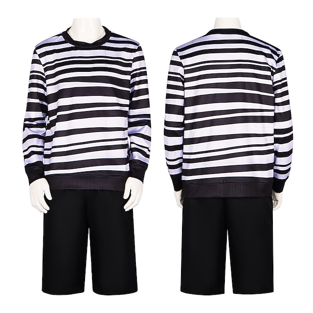  Woensdag Addams familie Addams Pugsley Broeken T-Shirt Cosplay Kostuum Film cosplay for Voor heren Volwassenen Carnaval Kinderdag Maskerade
