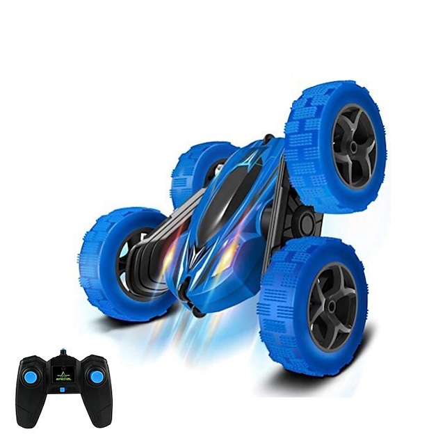  Ferngesteuertes Auto-Stunt-RC-Auto, 90 Minuten Spielzeit, 2,4 GHz doppelseitiger, um 360° drehbarer RC-Crawler mit Scheinwerfern, Allrad-Offroad-Drift-RC-Rennwagenspielzeug für Jungen und Mädchen