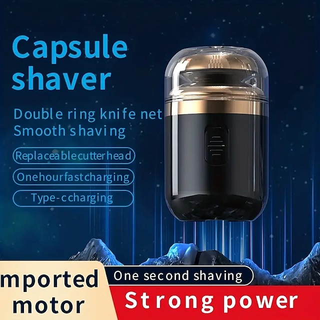  ماكينة تشذيب شعر الأنف الكهربائية المحمولة 2 في 1 للرجال - مثالية للسفر - الحلاقة والعناية الدقيقة