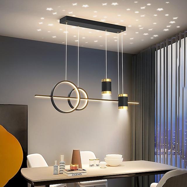  светодиодный подвесной светильник 100 см с регулируемой яркостью, дизайн кластера, геометрические формы, подвесной светильник из ПВХ, классический стильный, сплав цинка, современный, современный,