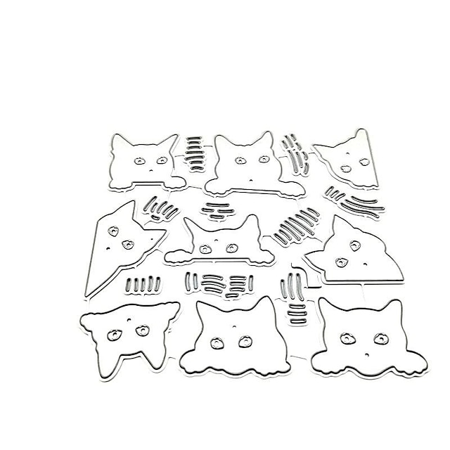  1pc Metal Cutting Dies Cut Mold Animal Cute Cat Decoration Scrapbook Paper Craft Knife Mould Blade Punch Stencils
