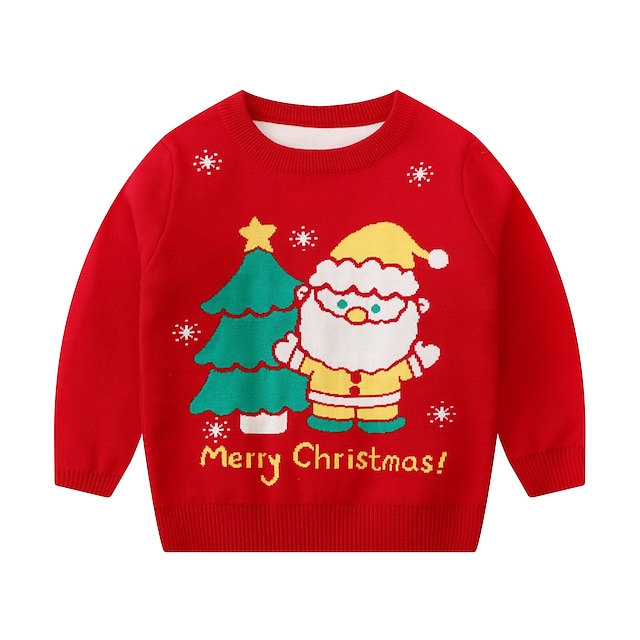  Kerstmis Kerstbomen Ugly Christmas-trui / sweatshirt Sweatshirt Pullover Anime Grappig Voor Jongens Voor meisjes Kinderen Kerstmis Carnaval Nieuwjaar 3D afdrukken Feest Casual / Dagelijks