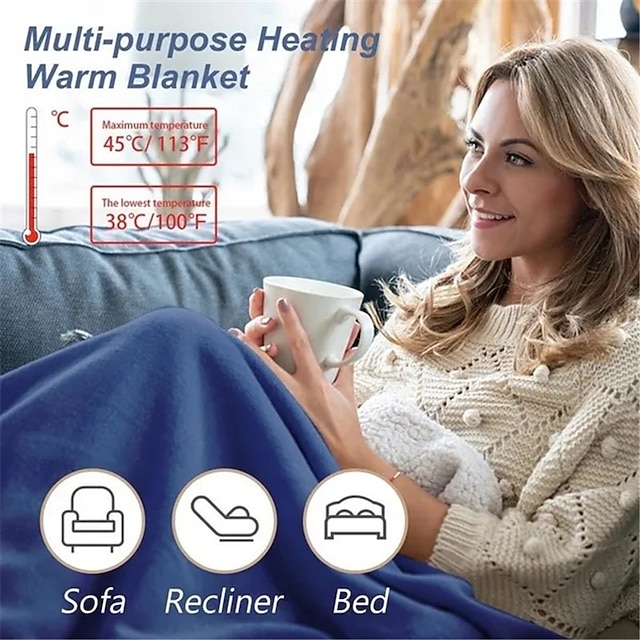 Electric Blanket Usb Heated Warm Blanket Portable Heated Shawl Heating
