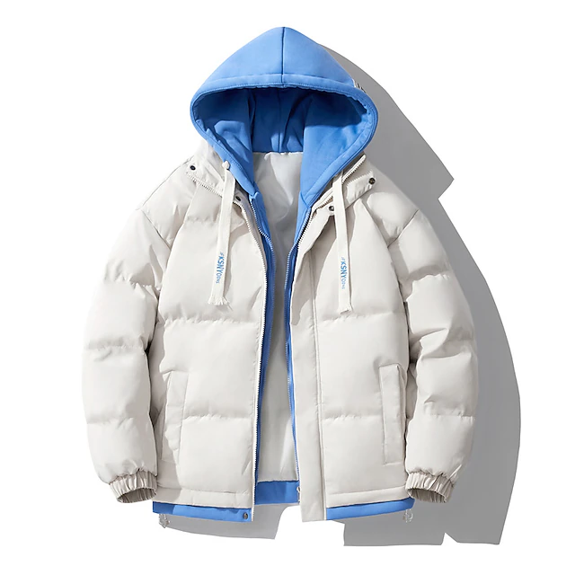 Herren Winterparka – Kurz, Gefüttert, Mit Kapuze, Wasserabweisend, Reißverschluss, Für Alltag & Outdoor