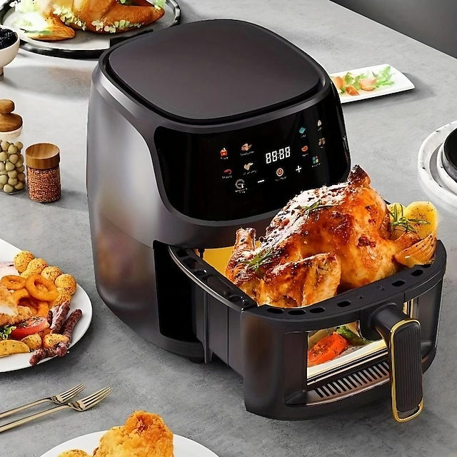  Air Fryer, 8L 5 Quart Air Fryer Oven with Smart Cooking Programs , Large Capacity Multifunctional Electric Fryer , Household Electronic Touch Control Multifunctional Air Fryers , Kitchen Appliance