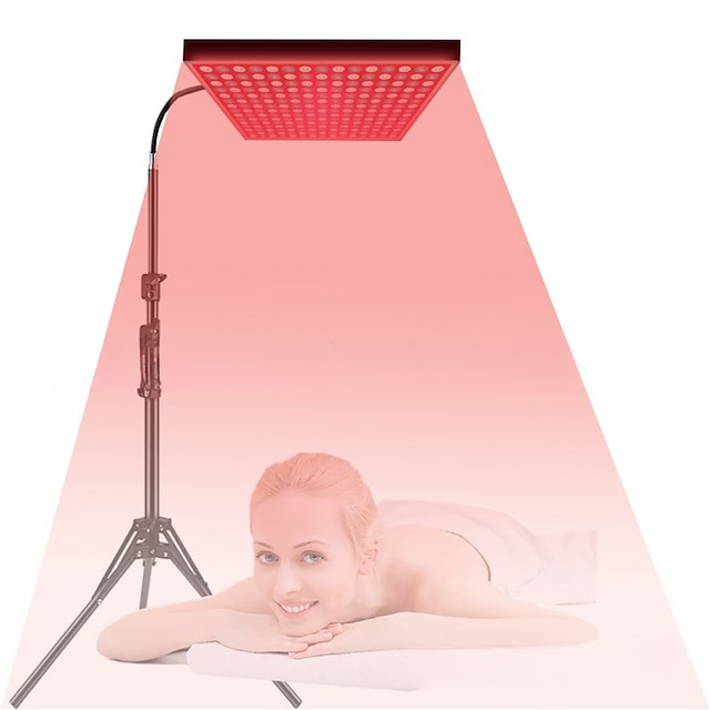  45W Physiotherapy Lamp Therapy Lamp with Table Stand Bracket Red Light Led Timed Panel Infrared Phototherapy Lamp for Home Self Use (Floor Stand Bracket Excluded)