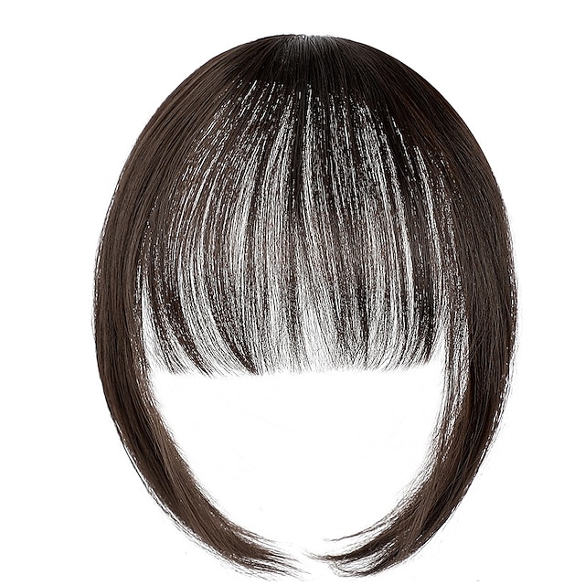  flequillo clip de pelo en extensiones flequillo natural flequillo clip-on frontal limpio plano flequillo de una pieza postizo largo y recto para mujeres