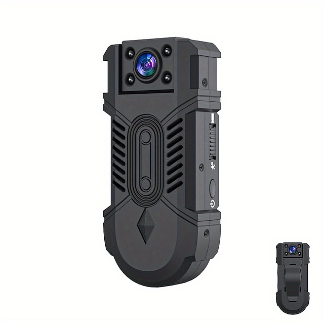  MD32 Mini-Körperkameras, kabellose WLAN-Kamera, Sicherheitskamera für Kindermädchen, Smart Home, Haustier-Hundekamera, Indoor-Outdoor-Sporttaschen-Babykamera, 1080p, um 180 Grad gedreht