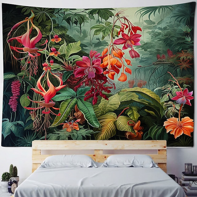  Тропическое растение, подвесной гобелен, настенное искусство, большой гобелен, фреска, декор, фотография, фон, одеяло, занавеска, украшение для дома, спальни, гостиной