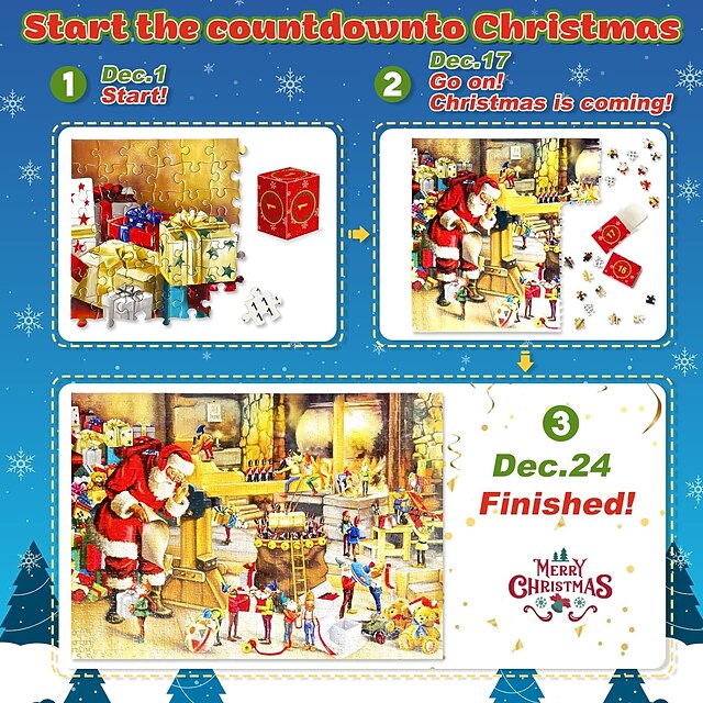 Jigsaw Puzzle Advent Calendar 20241008 Pieces Jigsaw Puzzle for Adult