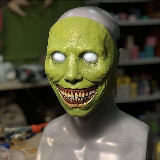 Gruselig lächelnde Dämonen Halloween Maske / Halloween Requisiten / LED-Maske Der Exorzist Horror Lustig Gruseliges Kostüm Erwachsene Herren / Damen Halloween / Karneval Einfache Halloween-Kostüme