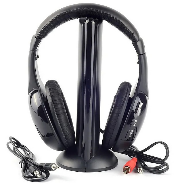  5-in-1 kabelloses Multifunktions-Headset zur Überwachung von UKW-Radio-Kopfhörern für PC, Laptop, Computer, Fernseher, TW-699