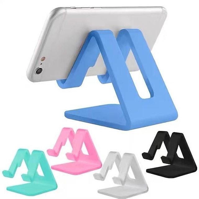  2-delige bureautelefoonhouder driehoek mobiele standaard voor mobiele telefoon tablet universele plastic telefoonstandaard