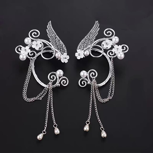 1 Pair Elf Ear Cuffs Adults' Women's Medieval Fairy Accessories  Halloween Carnival LARP PArty4