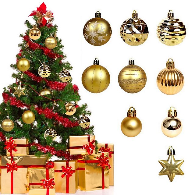 44pcs Christmas Tree Balls 6cm Big Christmas Ball Multicolor Ball