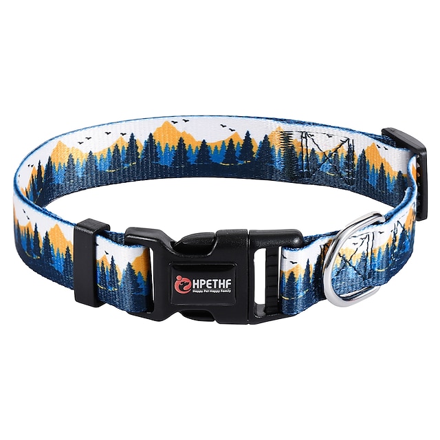  Dog Collar for Small Medium Large DogsAdjustable Soft Puppy Collars with Quick Release BuckleSunset ValleyM Length 13.39''-20.87''