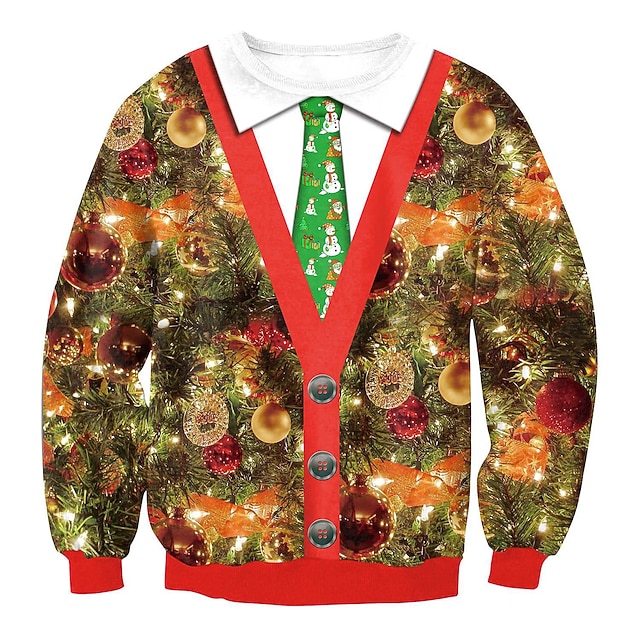  Navidad Sudadera Pullover Sudadera navideña divertida Impresión 3D Estampado 3D Bolsillo delantero Gráfico Gracioso Para Pareja Hombre Mujer Adulto Navidad Carnaval Mascarada Impresión 3D Fiesta