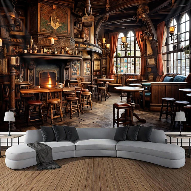 Vintage Bars Hanging Tapestry Wall Art Large Tapestry Mural Decor Photograph Backdrop Blanket Curtain Home Bedroom Living Room Decoration 22