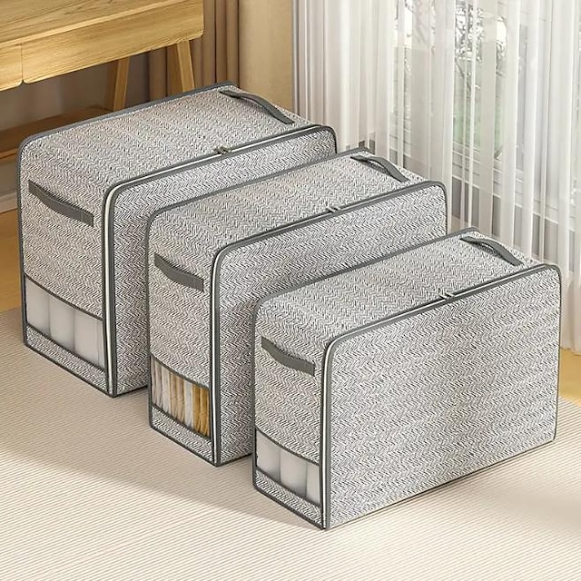  Household Quilt Storage Bag Clothes Quilt Sorting Box Large Capacity Clothes Storage Basket Moving Storage Box Storage Box