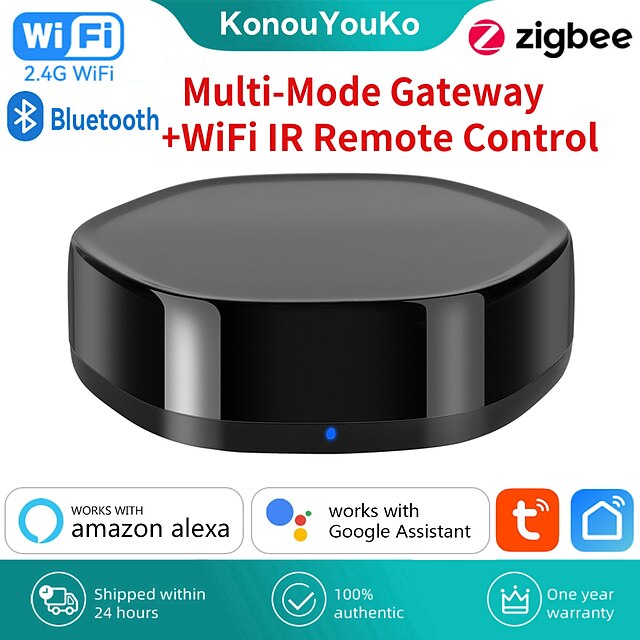  tuya multimode gateway hub zigbee bezdrátový most pro chytrou domácnost bluetooth mesh wifi ir dálkové ovládání pro alexa google chytrý život