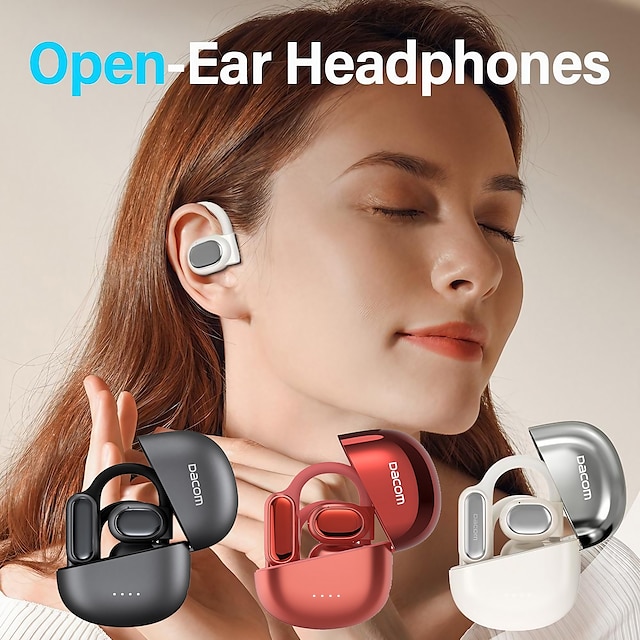  2023 NEW Open Ear Headphones Bluetooth 5.3 True Wireless Open Ear Earbuds with 16.2mm Dynamic Drivers 45Hrs Playtime Wireless Earbuds Long-Lasting Comfort Sport Earbuds for Running Workout