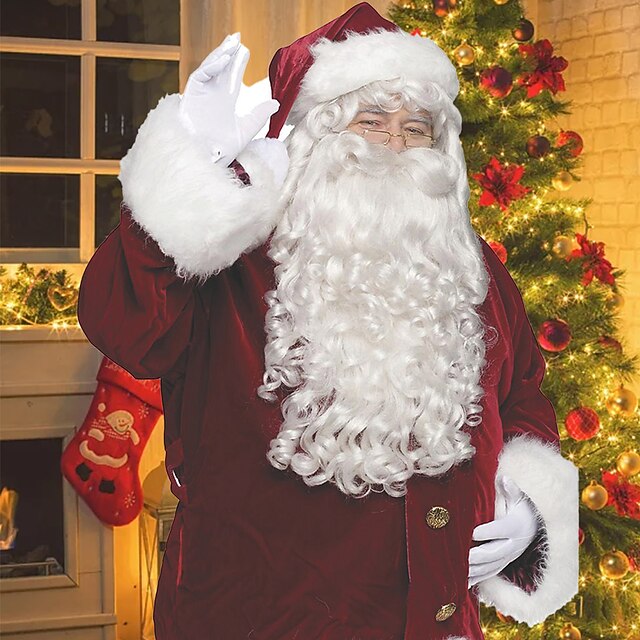 Christmas Party wigs Santa Wig And Beard Set2