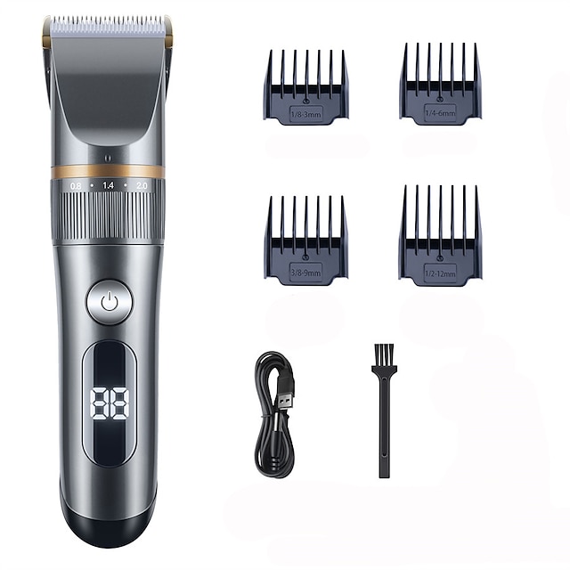  profesjonalna maszynka do włosów USB, bezprzewodowa maszynka do strzyżenia brody dla mężczyzn, fryzjer