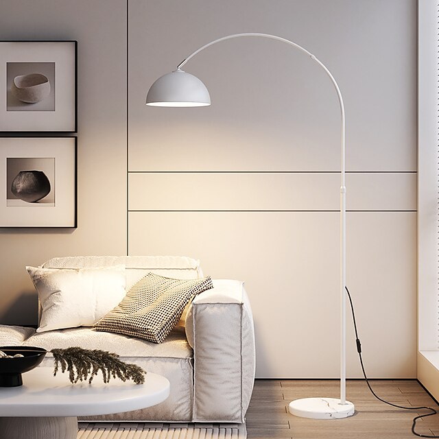  lampada ad arco regolabile in altezza 180 cm lampada ad arco bianco oro nero, lampada da terra lampada da terra ad arco con base in marmo 110-240v