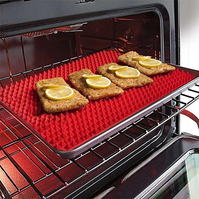  Tappetino da cucina piramidale in silicone antiaderente da 1 pezzo per cottura al forno, forno a microonde e pasticceria: facile da pulire e durevole