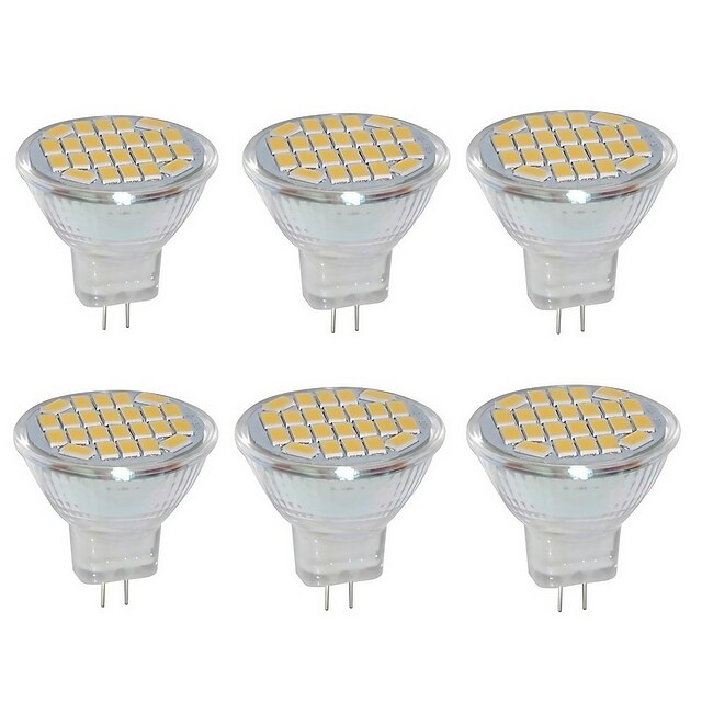  10pcs 6pcs  MR11 3W LED Spotlight 250-300 lm 24 LED Beads SMD 5730 AC/DC 12-24 V