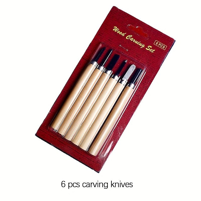 6/10/12pcs Wood Carving Set Wood Carving Tools Sculpting Kit Hand Wood ...