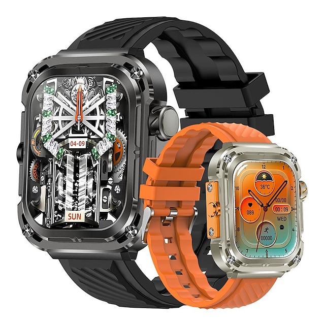  Z85 MAX Smartwatch 2.04 Zoll Smartwatch Fitnessuhr Bluetooth Schrittzähler Anruferinnerung AktivitätenTracker Kompatibel mit Android iOS Damen Herren Langer Standby Freisprechanlage Wasserdicht IP 67