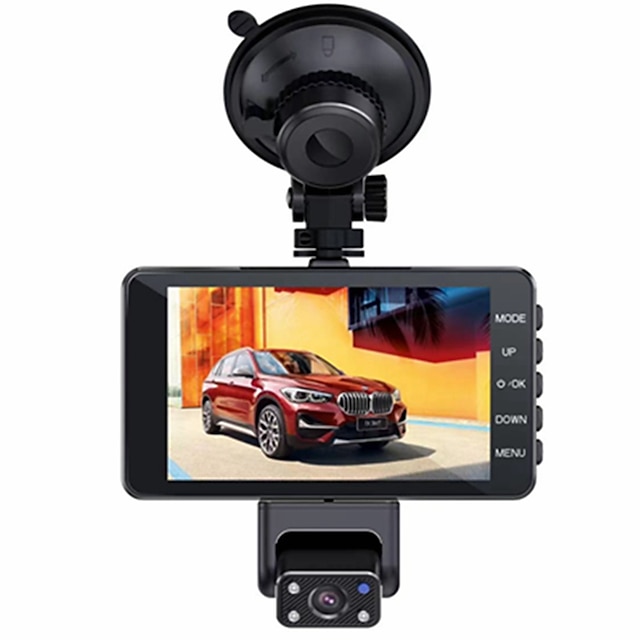  D411 1080p New Design / HD / with Rear Camera Car DVR 170 Degree Wide Angle 4 inch IPS Dash Cam with WIFI / Night Vision / G-Sensor 4 infrared LEDs Car Recorder